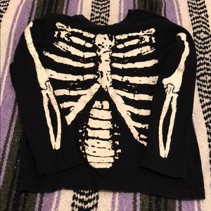 Boys Glow in the Dark skeleton bones shirt